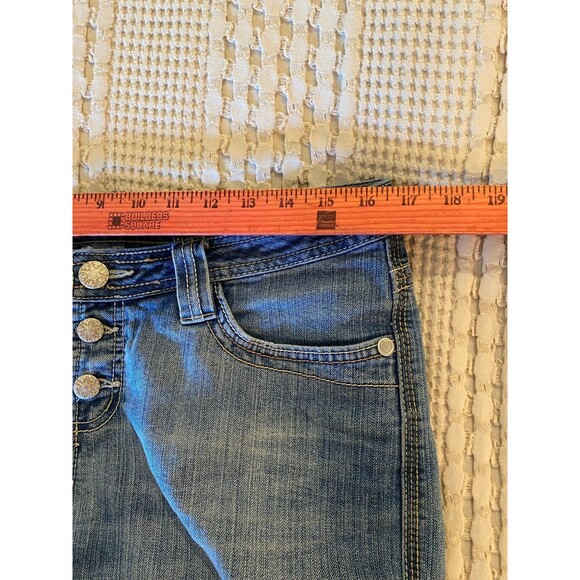 Nobo No Boundaries Shorts Denim Distressed  Size 11 Juniors Button Front - Picture 7 of 9